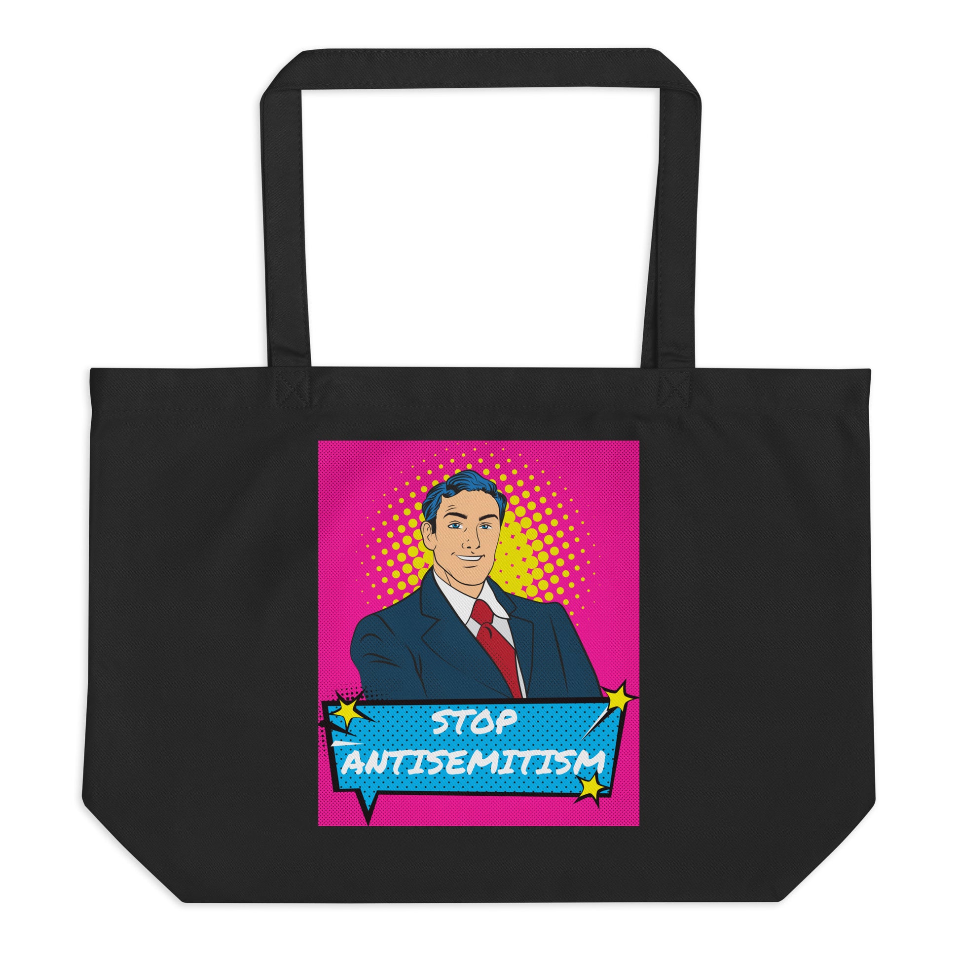 Pop Art Style | Antisemitism | Large Organic Tote Bag Jouparty
