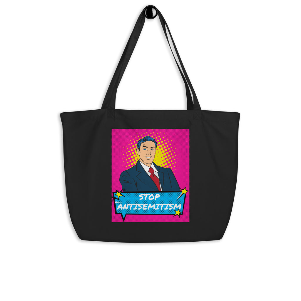 Pop Art Style | Antisemitism | Large Organic Tote Bag Jouparty