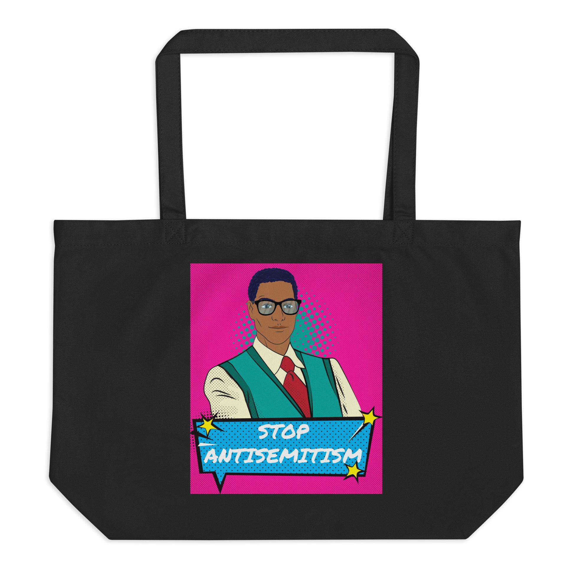 Pop Art Style | Antisemitism | Large Organic Tote Bag Jouparty