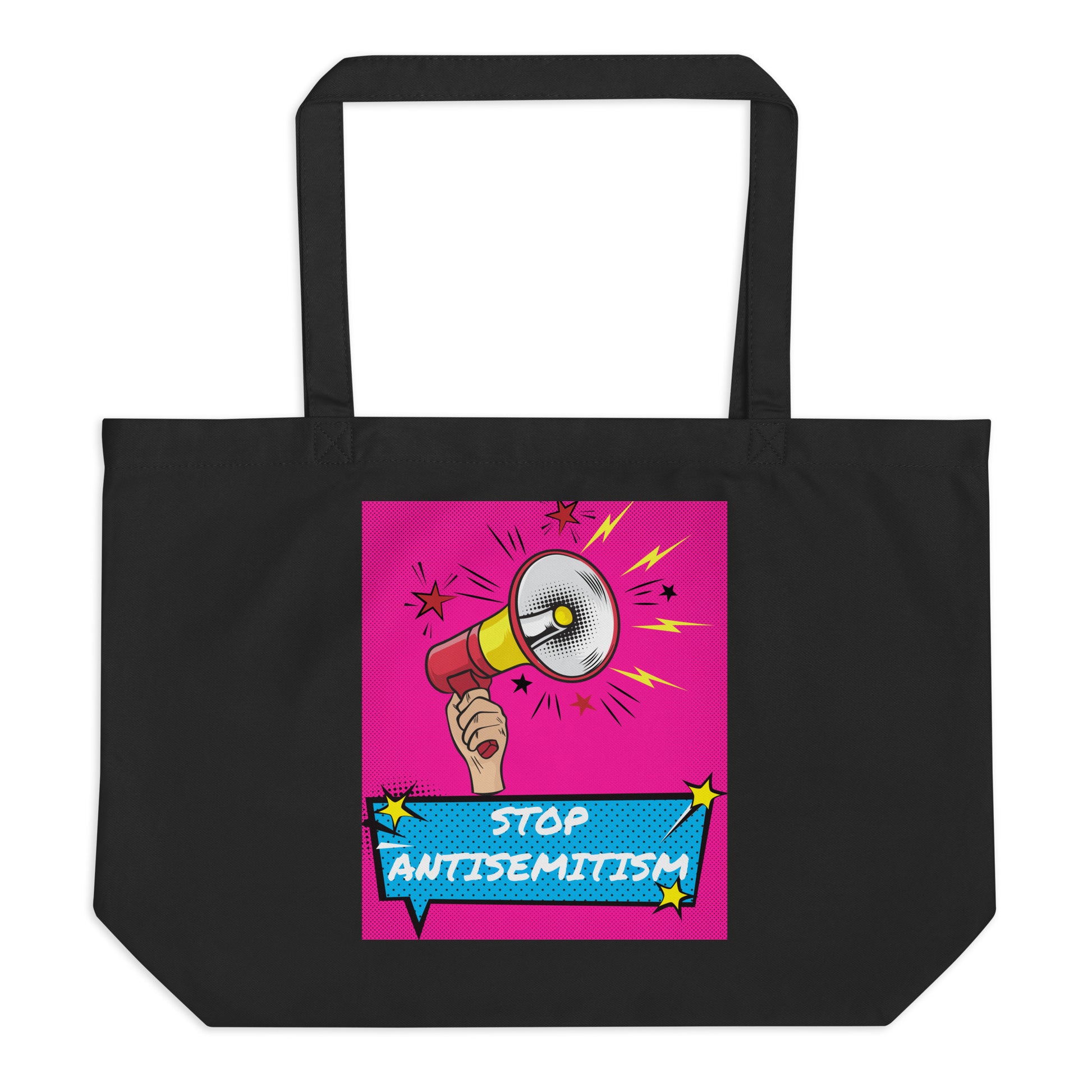 Pop Art Style | Antisemitism | Large Organic Tote Bag