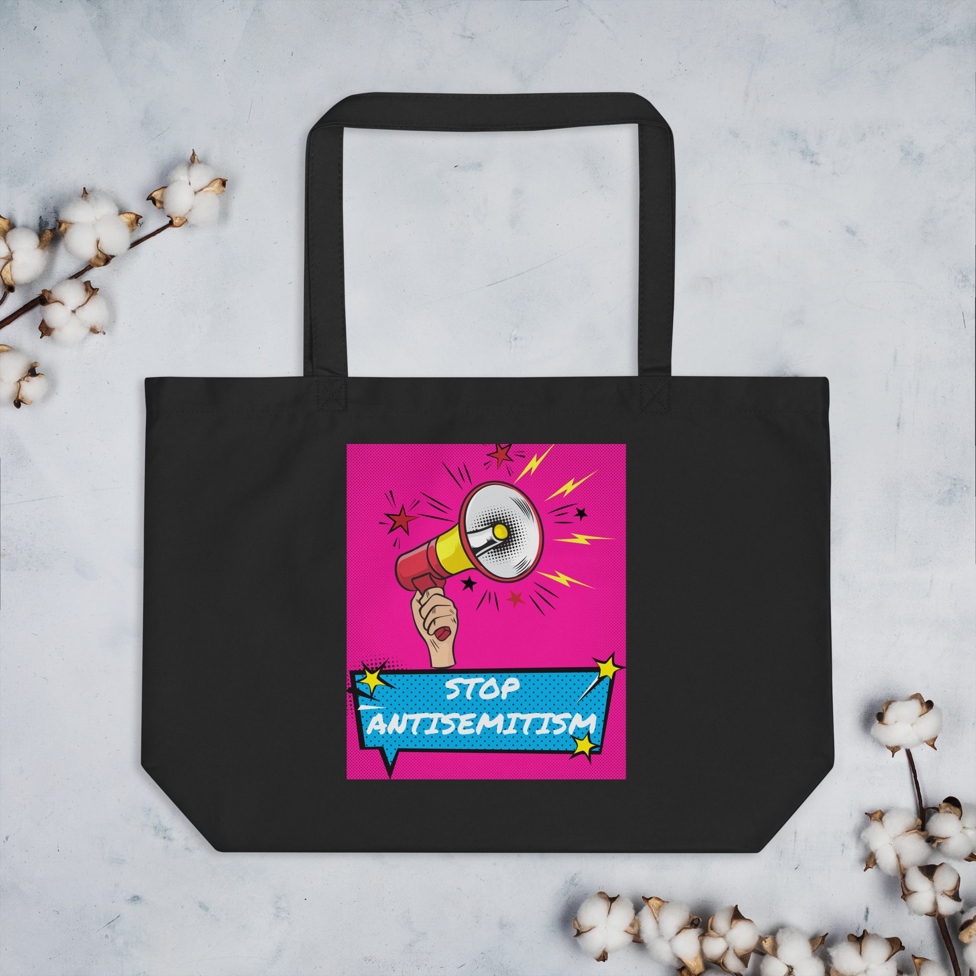 Pop Art Style | Antisemitism | Large Organic Tote Bag