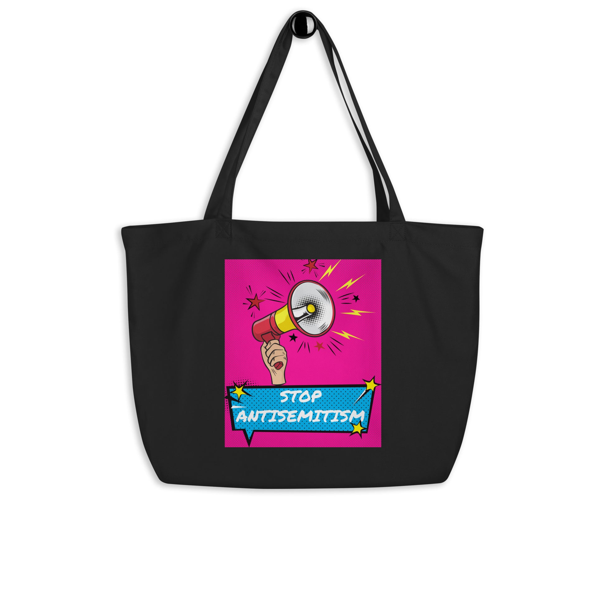 Pop Art Style | Antisemitism | Large Organic Tote Bag