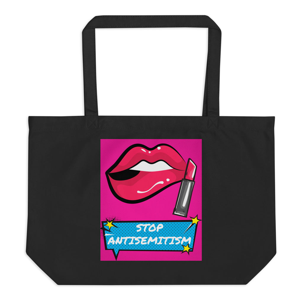 Pop Art Style | Antisemitism | Large Organic Tote Bag Jouparty