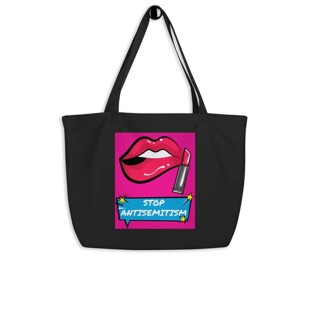 Pop Art Style | Antisemitism | Large Organic Tote Bag Jouparty