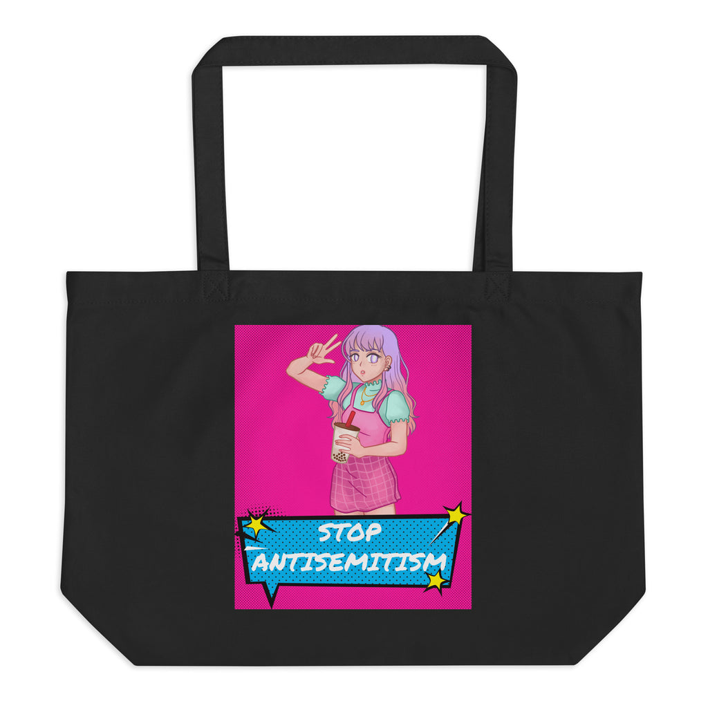 Pop Art Style | Antisemitism | Large Organic Tote Bag