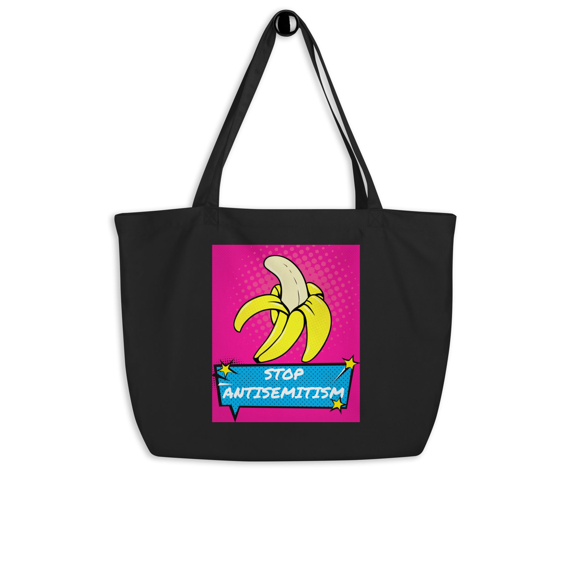 Pop Art Style | Antisemitism | Large Organic Tote Bag Jouparty