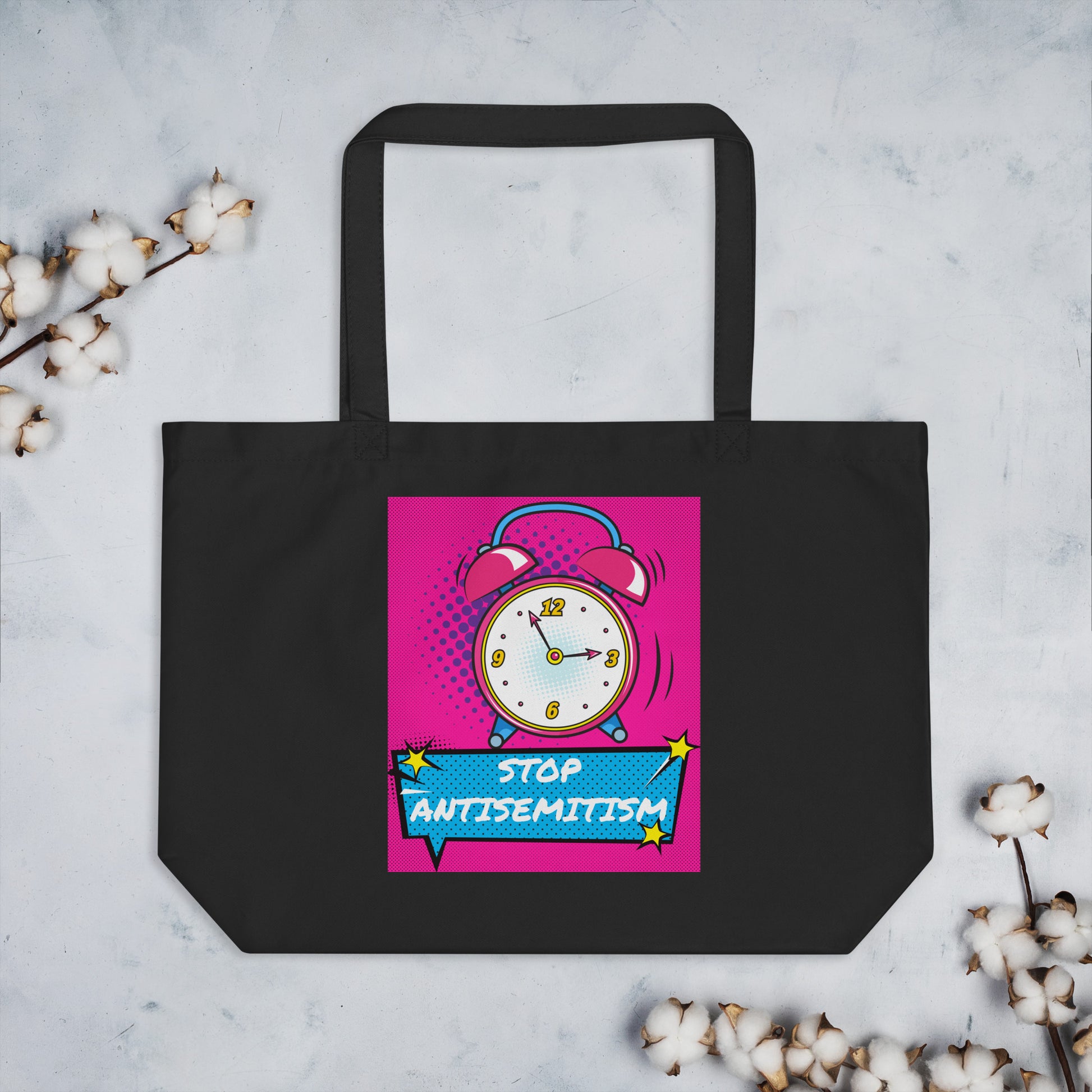 Pop Art Style | Antisemitism | Large Organic Tote Bag Jouparty