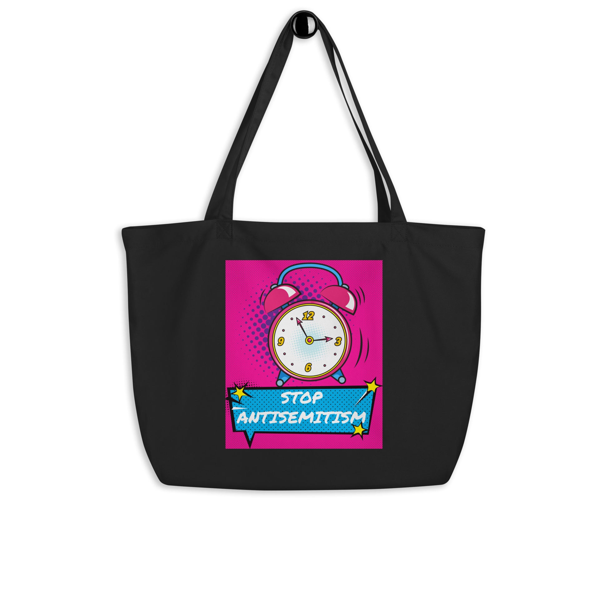 Pop Art Style | Antisemitism | Large Organic Tote Bag Jouparty