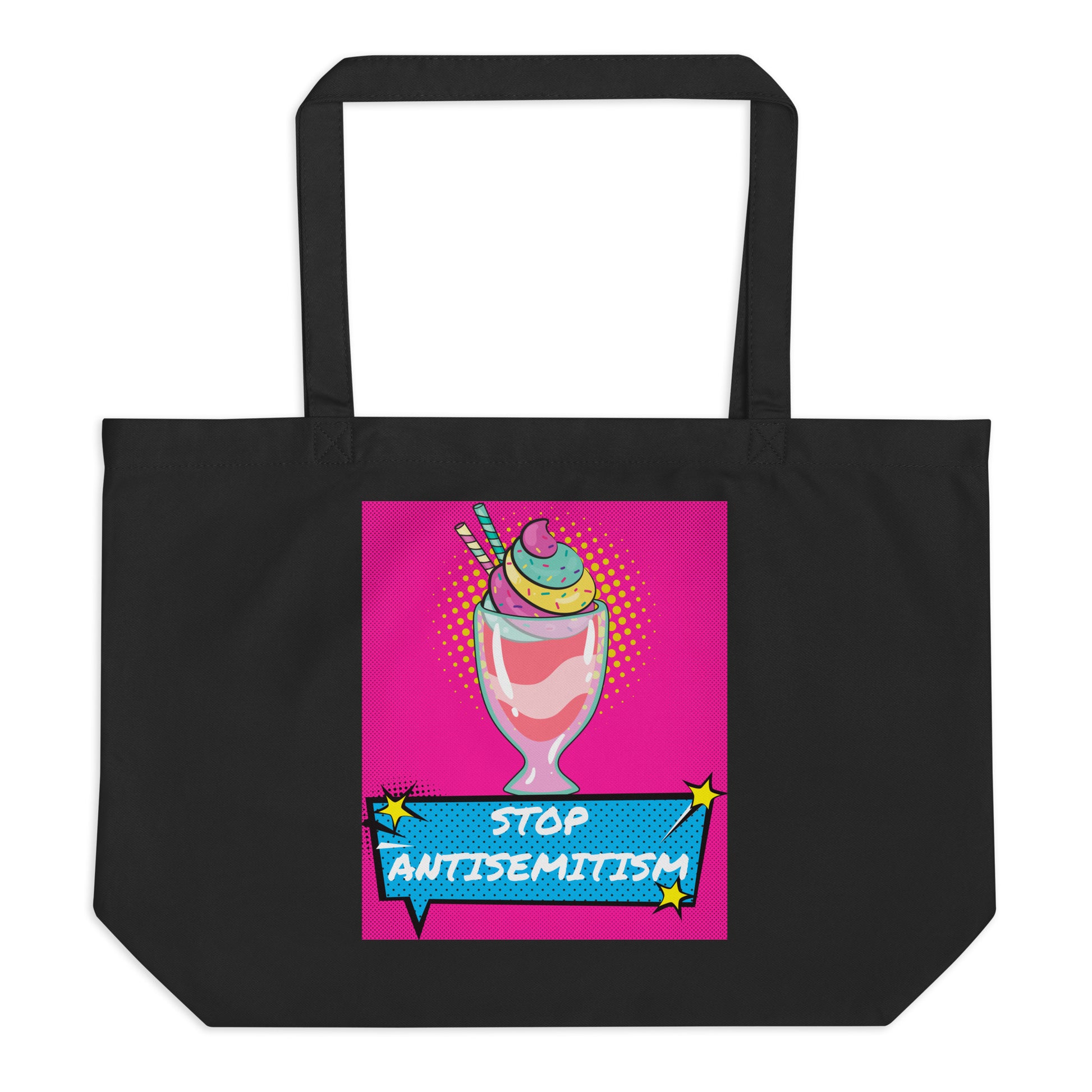 Pop Art Style | Antisemitism | Large Organic Tote Bag Jouparty
