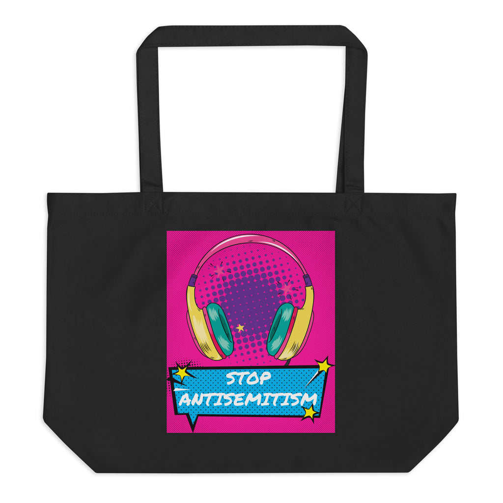 Pop Art Style | Antisemitism | Large Organic Tote Bag Jouparty