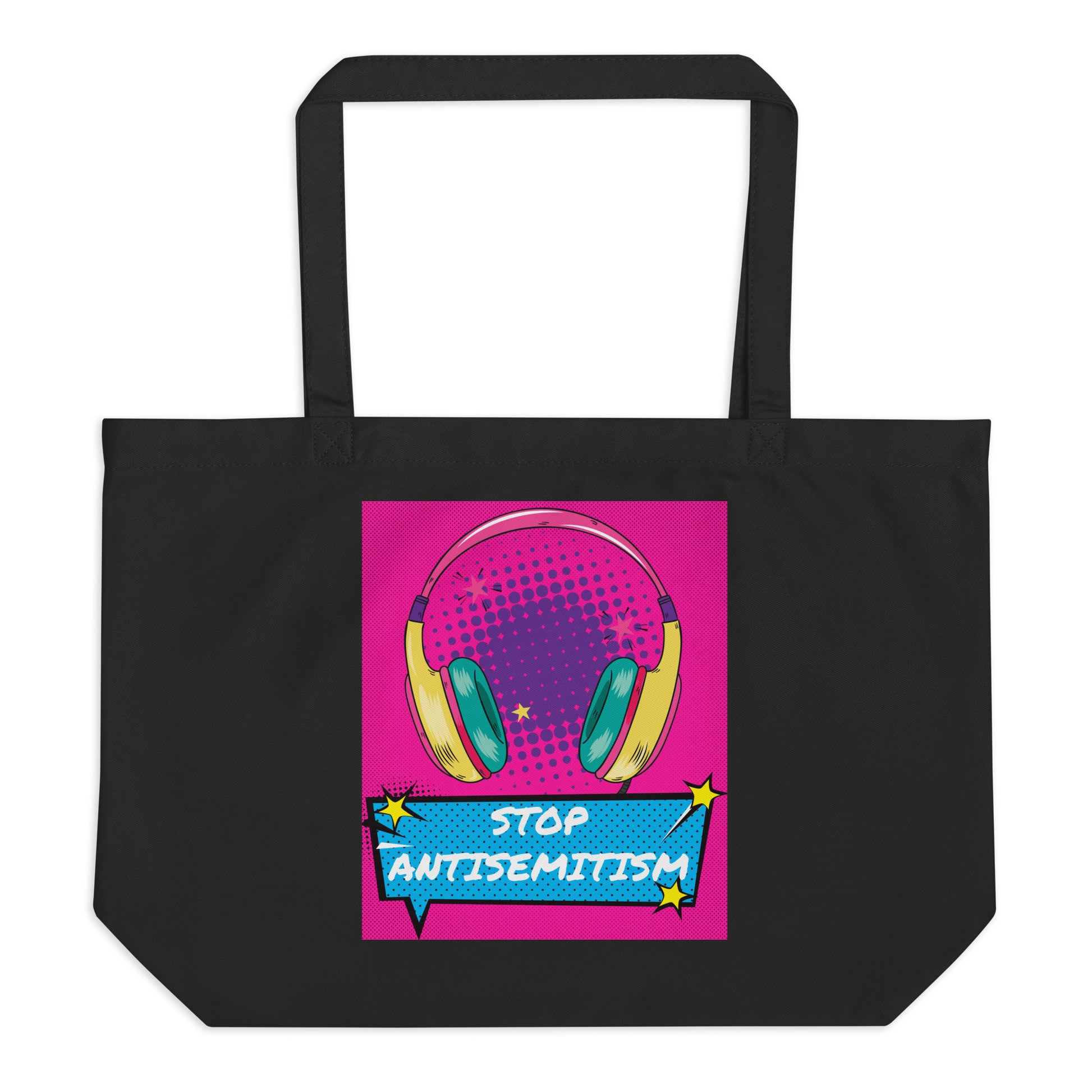 Pop Art Style | Antisemitism | Large Organic Tote Bag Jouparty