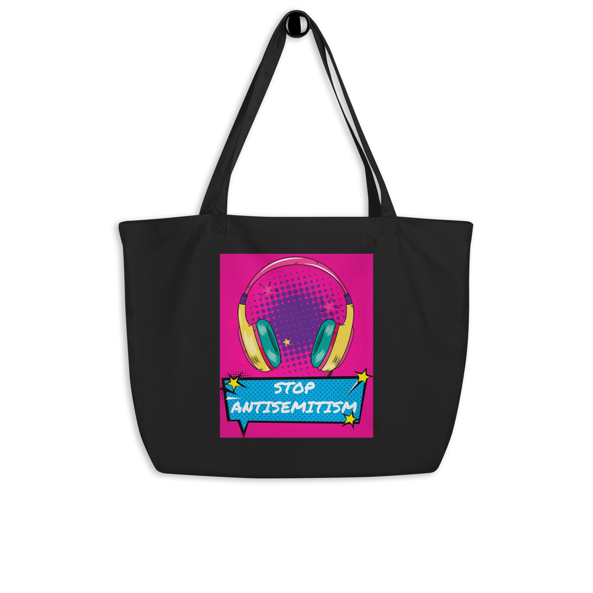 Pop Art Style | Antisemitism | Large Organic Tote Bag Jouparty
