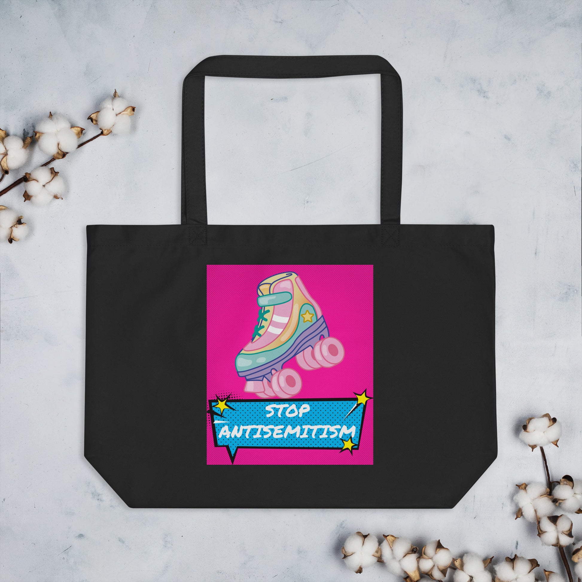 Pop Art Style | Antisemitism | Large Organic Tote Bag
