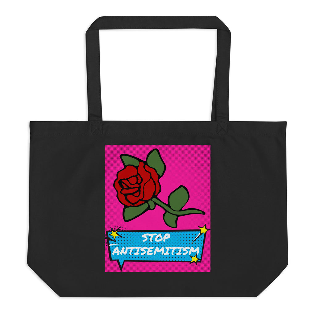 Pop Art Style | Antisemitism | Large Organic Tote Bag Jouparty