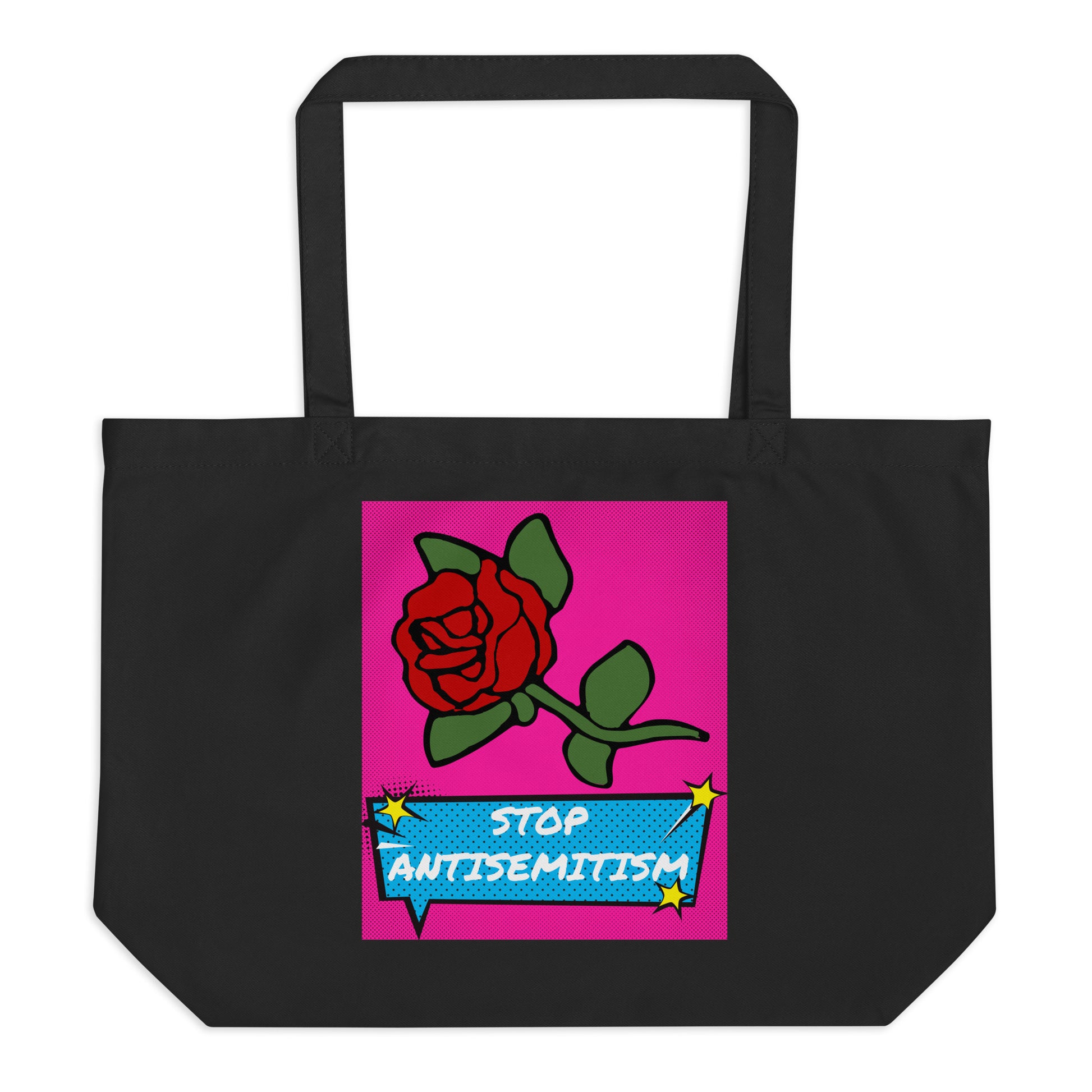 Pop Art Style | Antisemitism | Large Organic Tote Bag Jouparty