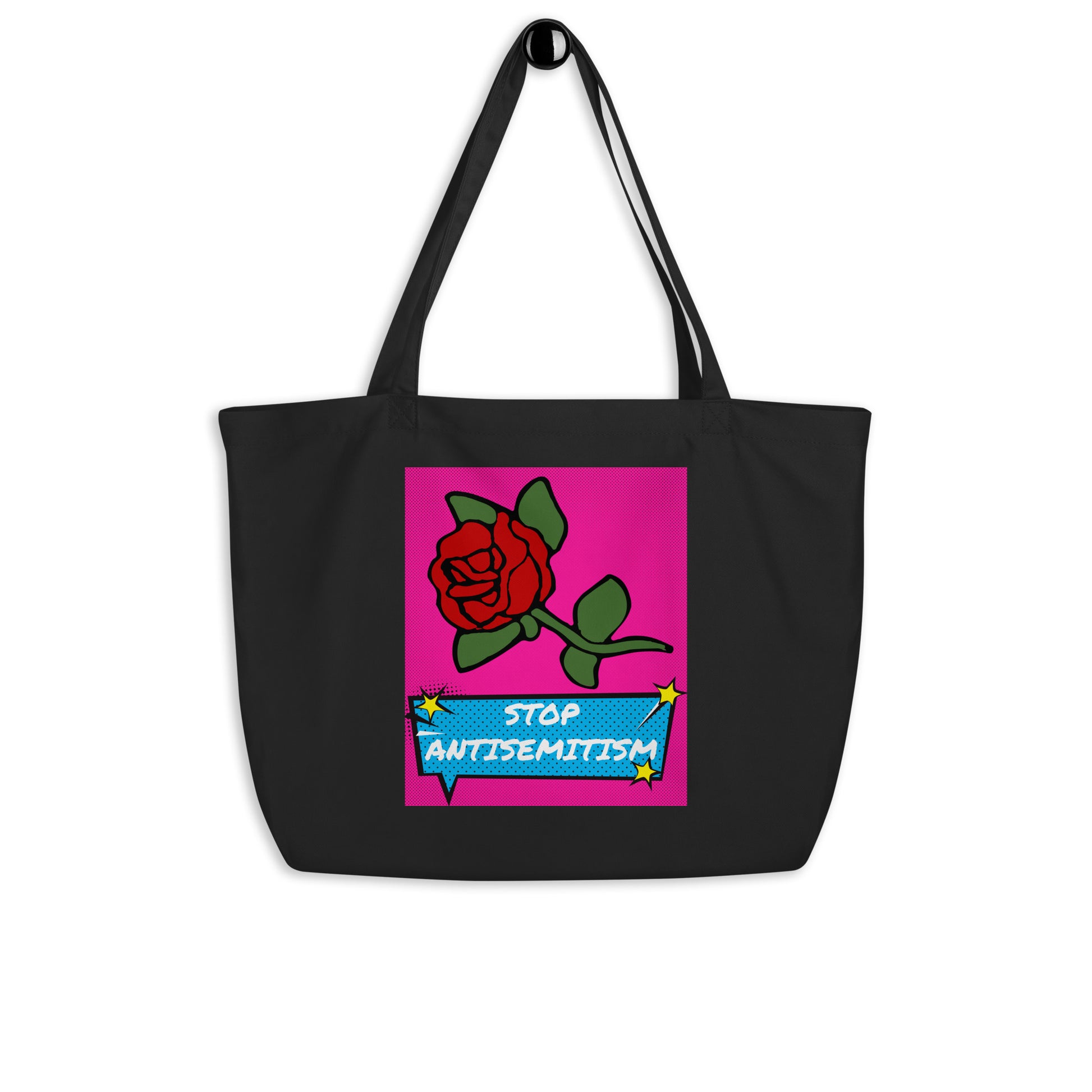 Pop Art Style | Antisemitism | Large Organic Tote Bag Jouparty