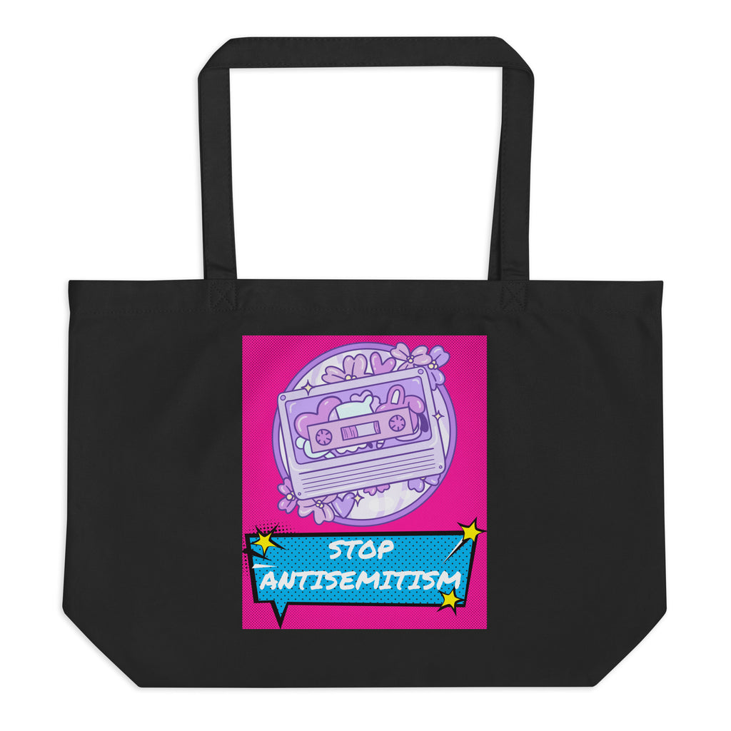 Pop Art Style | Antisemitism | Large Organic Tote Bag Jouparty