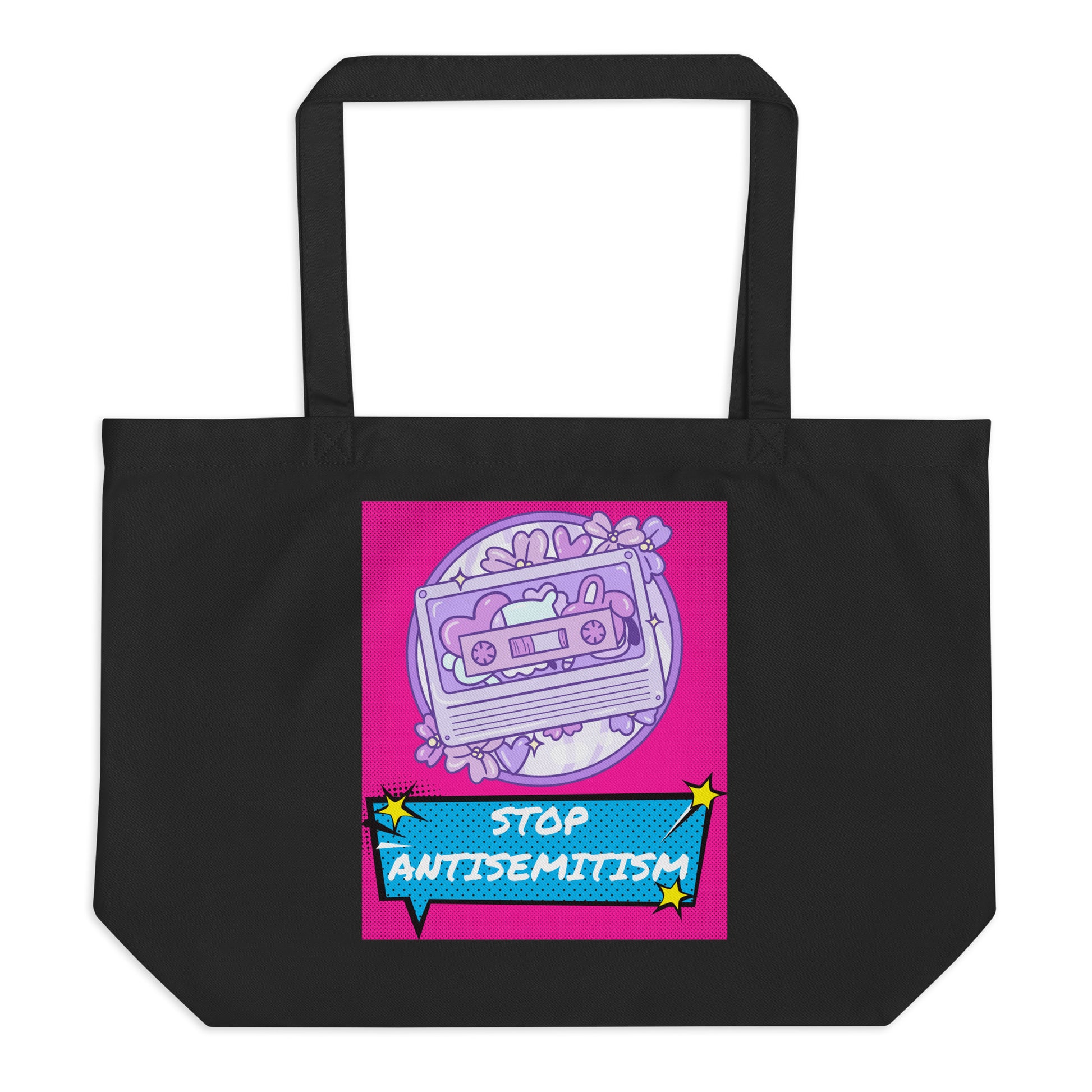 Pop Art Style | Antisemitism | Large Organic Tote Bag Jouparty