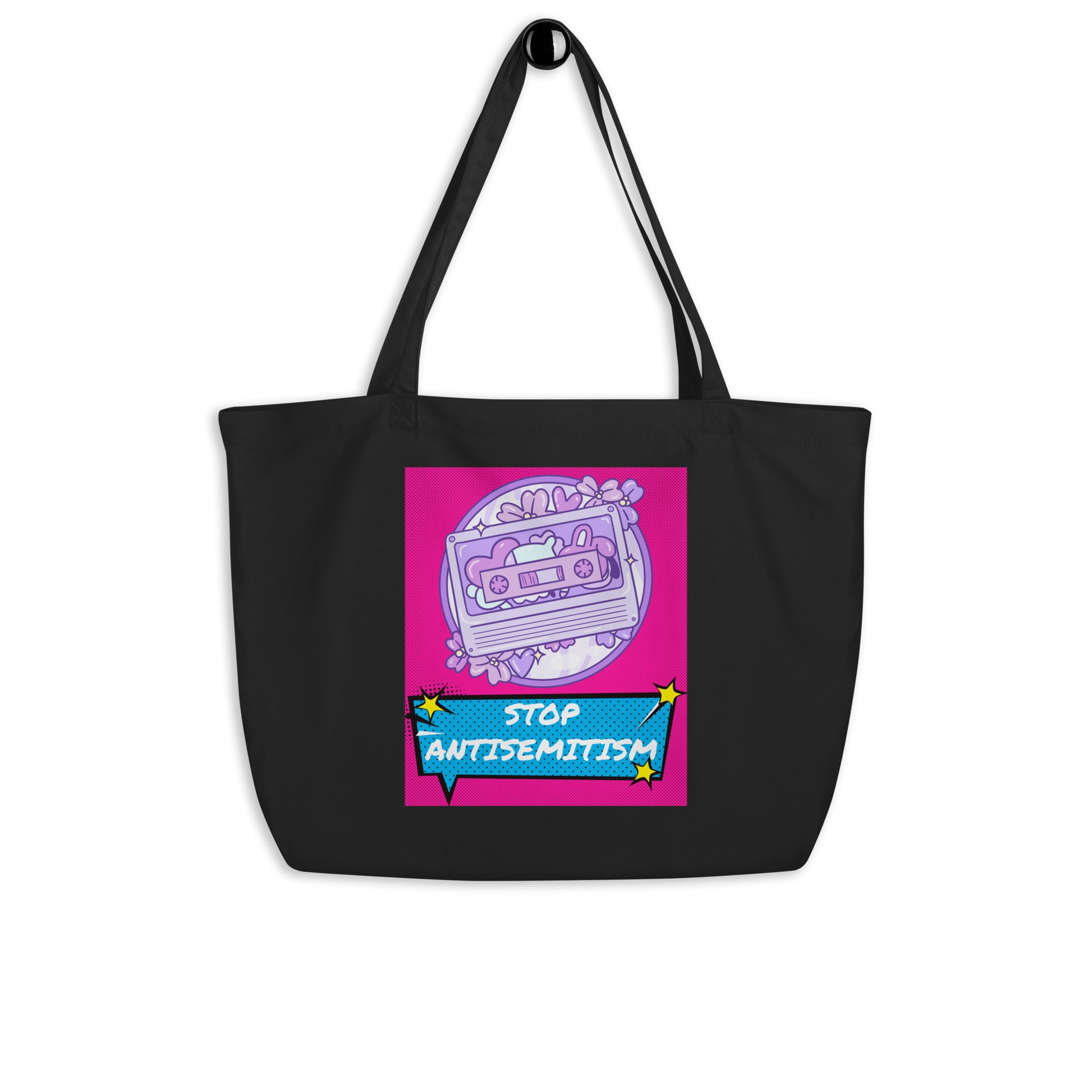 Pop Art Style | Antisemitism | Large Organic Tote Bag Jouparty