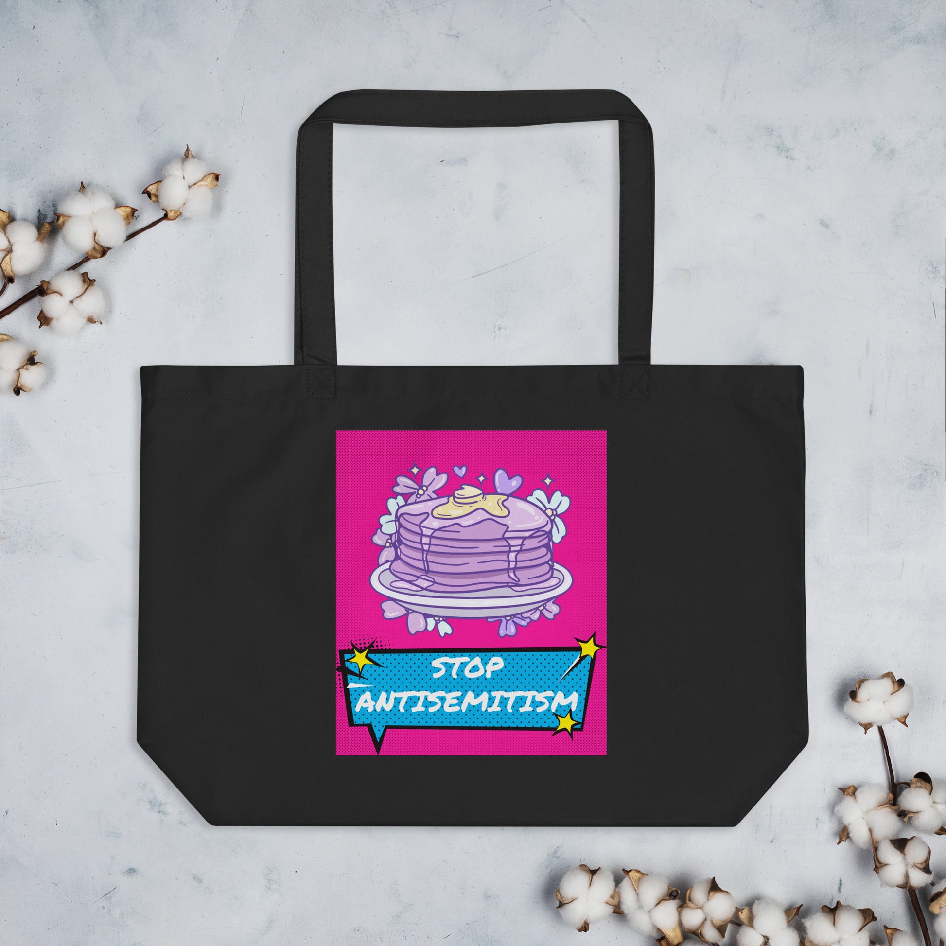 Pop Art Style | Antisemitism | Large Organic Tote Bag Jouparty