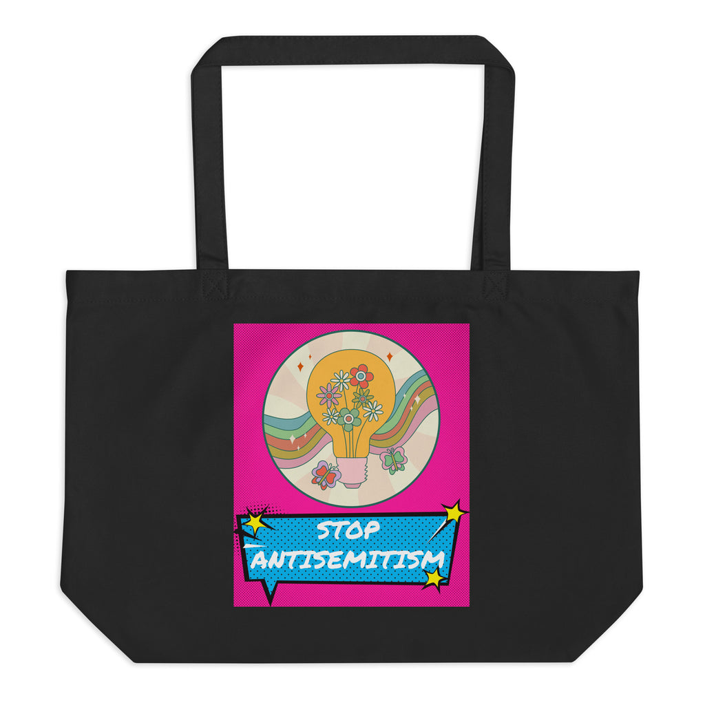 Pop Art Style | Antisemitism | Large Organic Tote Bag Jouparty