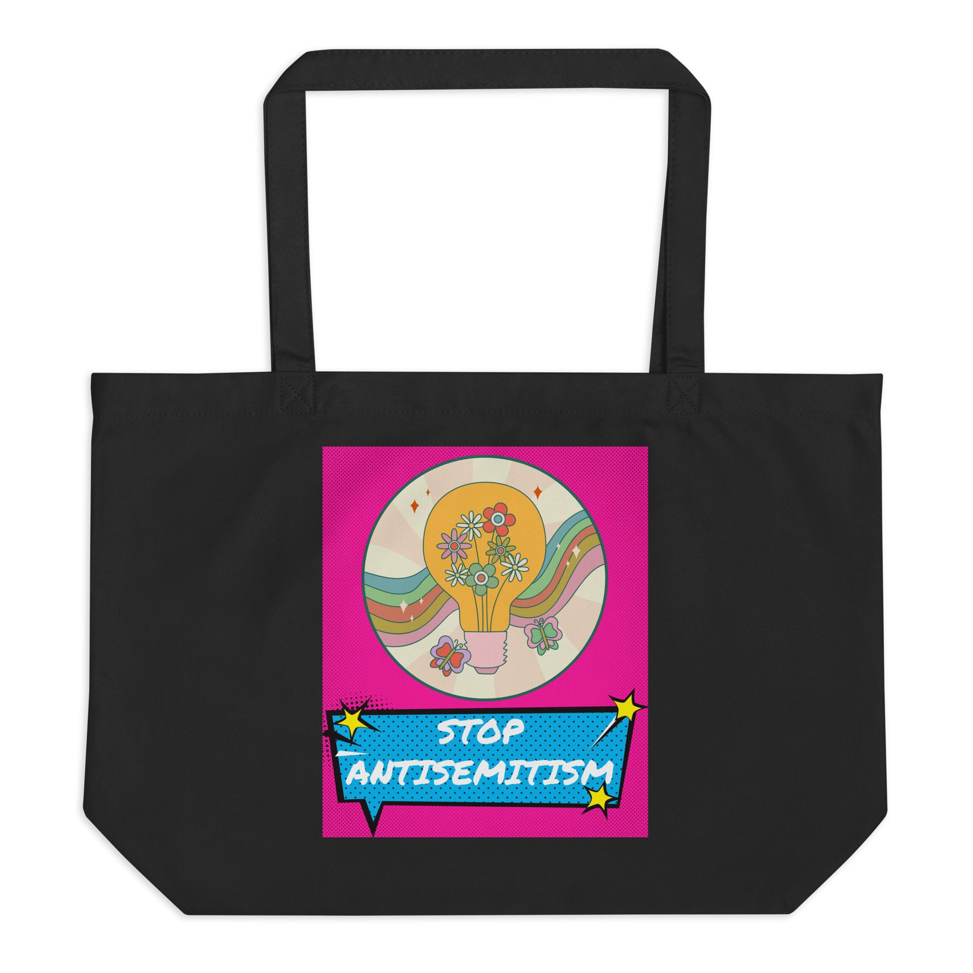 Pop Art Style | Antisemitism | Large Organic Tote Bag Jouparty