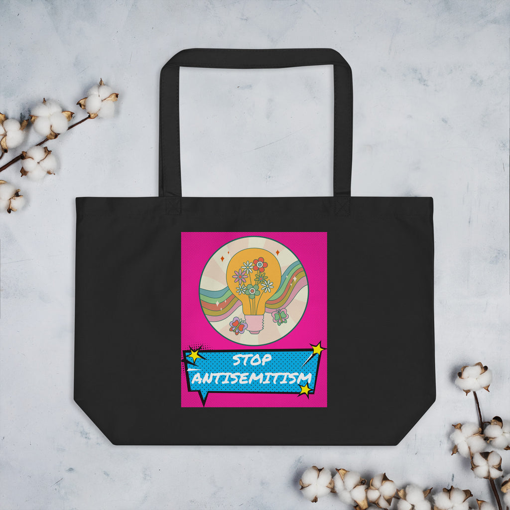 Pop Art Style | Antisemitism | Large Organic Tote Bag Jouparty