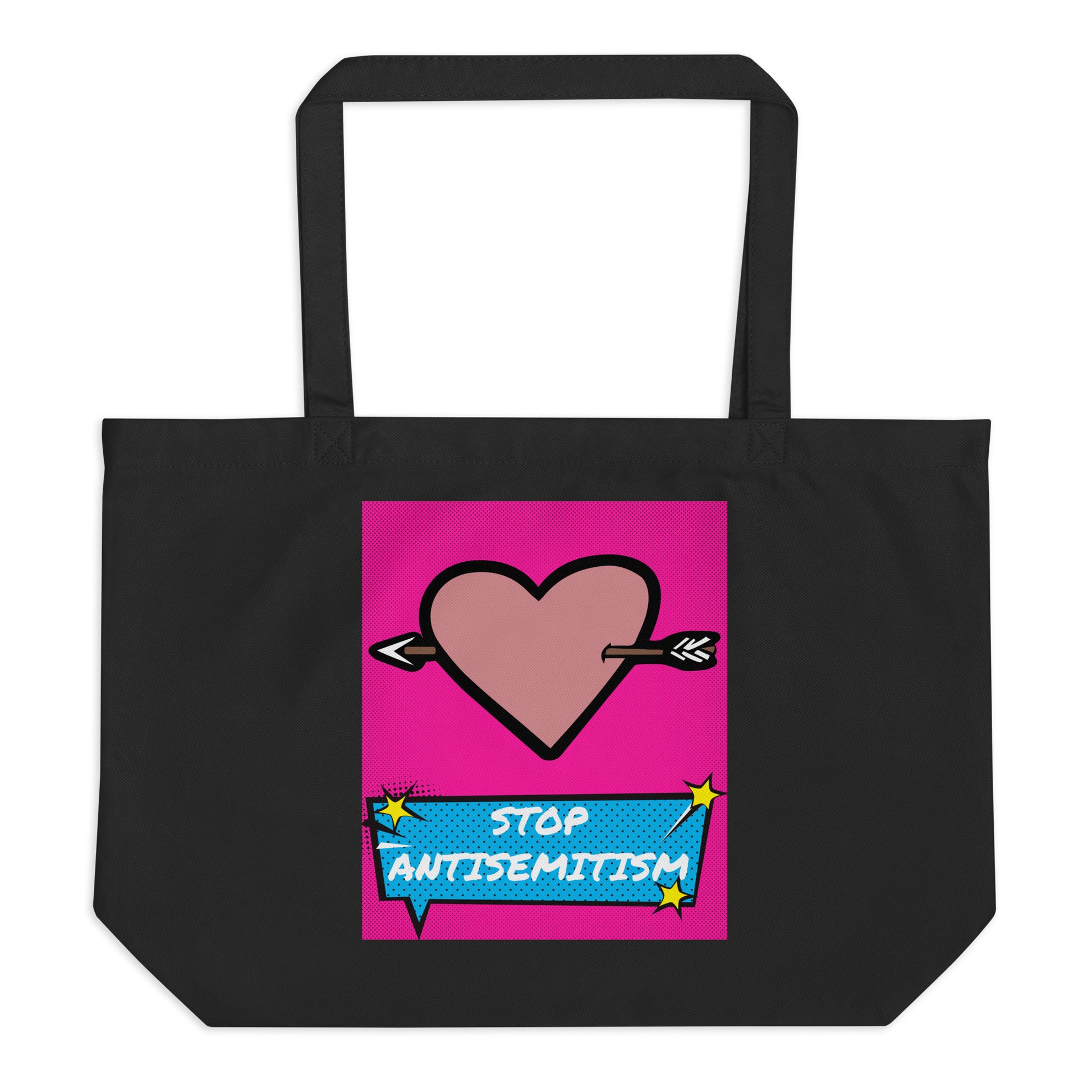 Pop Art Style | Antisemitism | Large Organic Tote Bag Jouparty