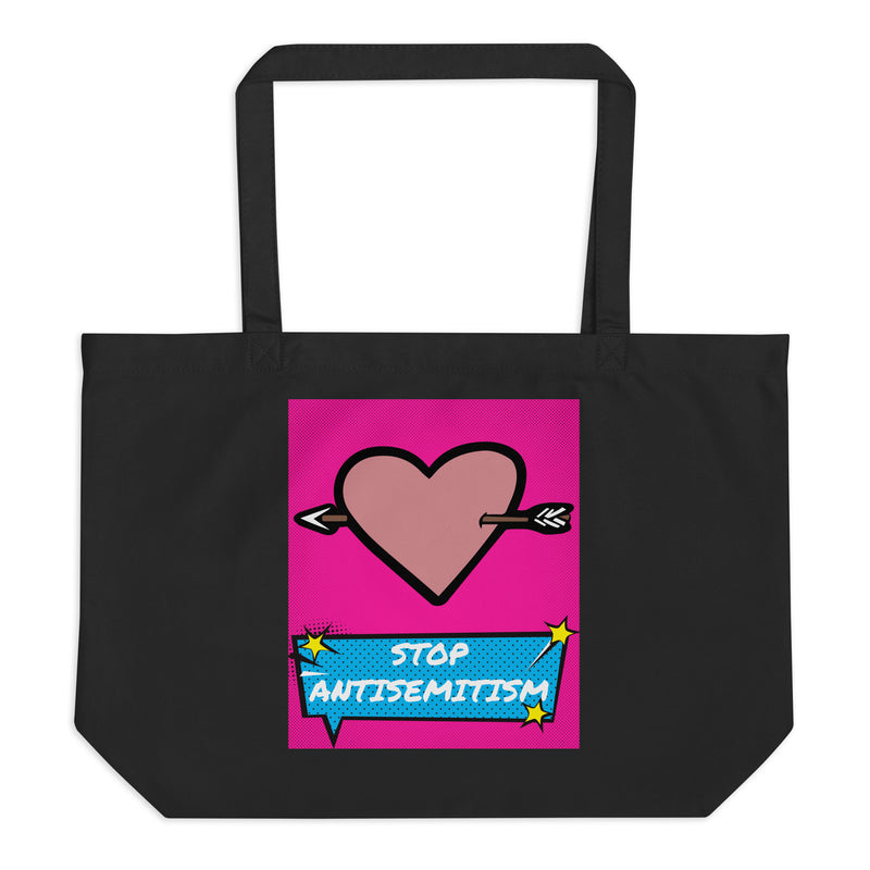 Pop Art Style | Antisemitism | Large Organic Tote Bag