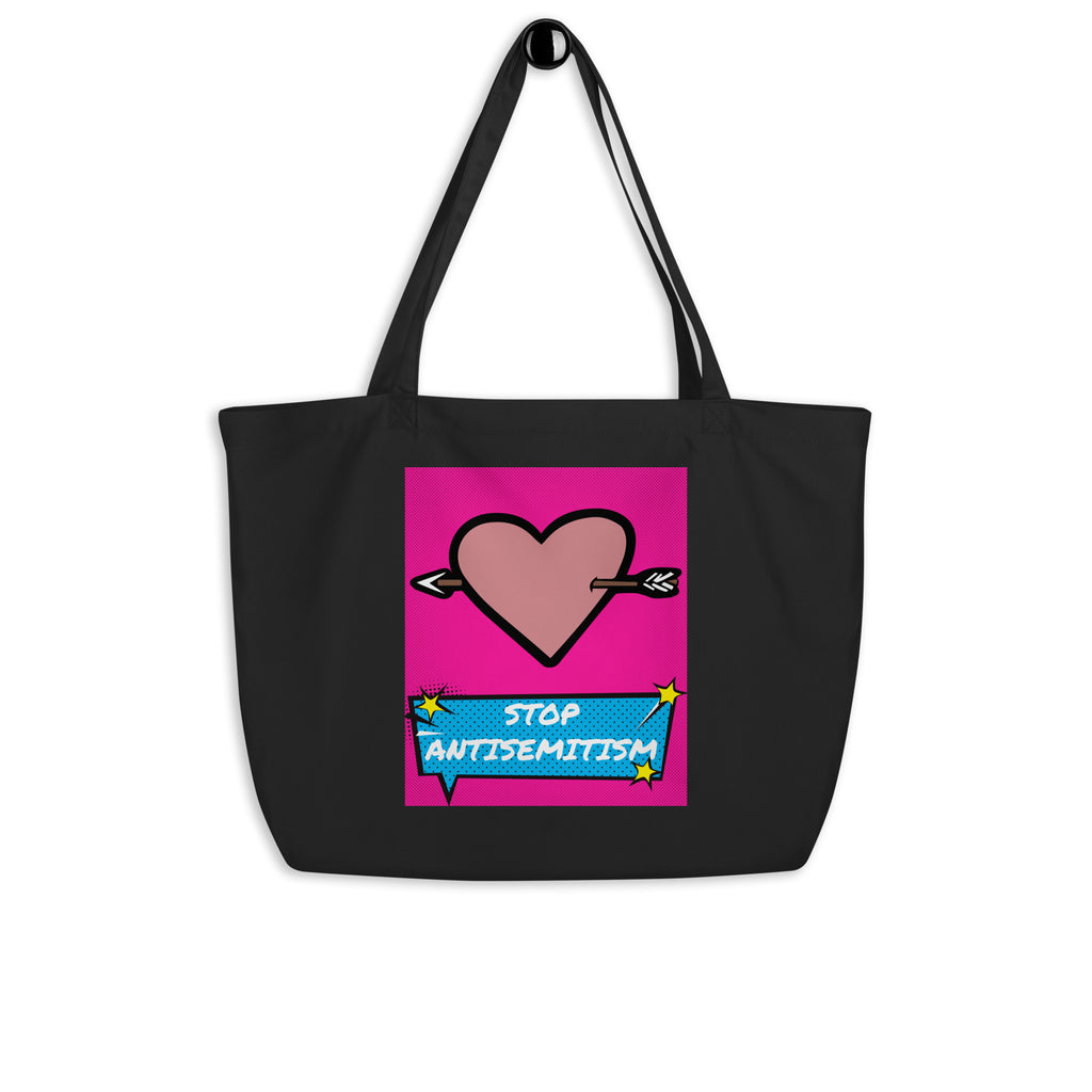 Pop Art Style | Antisemitism | Large Organic Tote Bag Jouparty