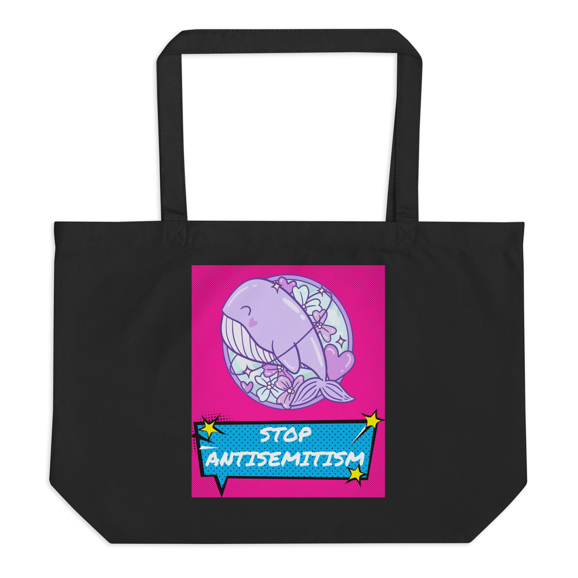 Pop Art Style | Antisemitism | Large Organic Tote Bag Jouparty