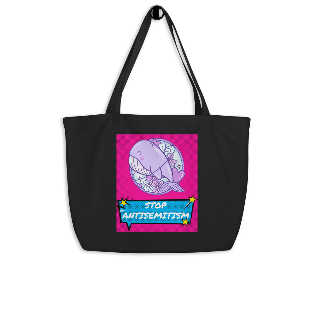 Pop Art Style | Antisemitism | Large Organic Tote Bag Jouparty