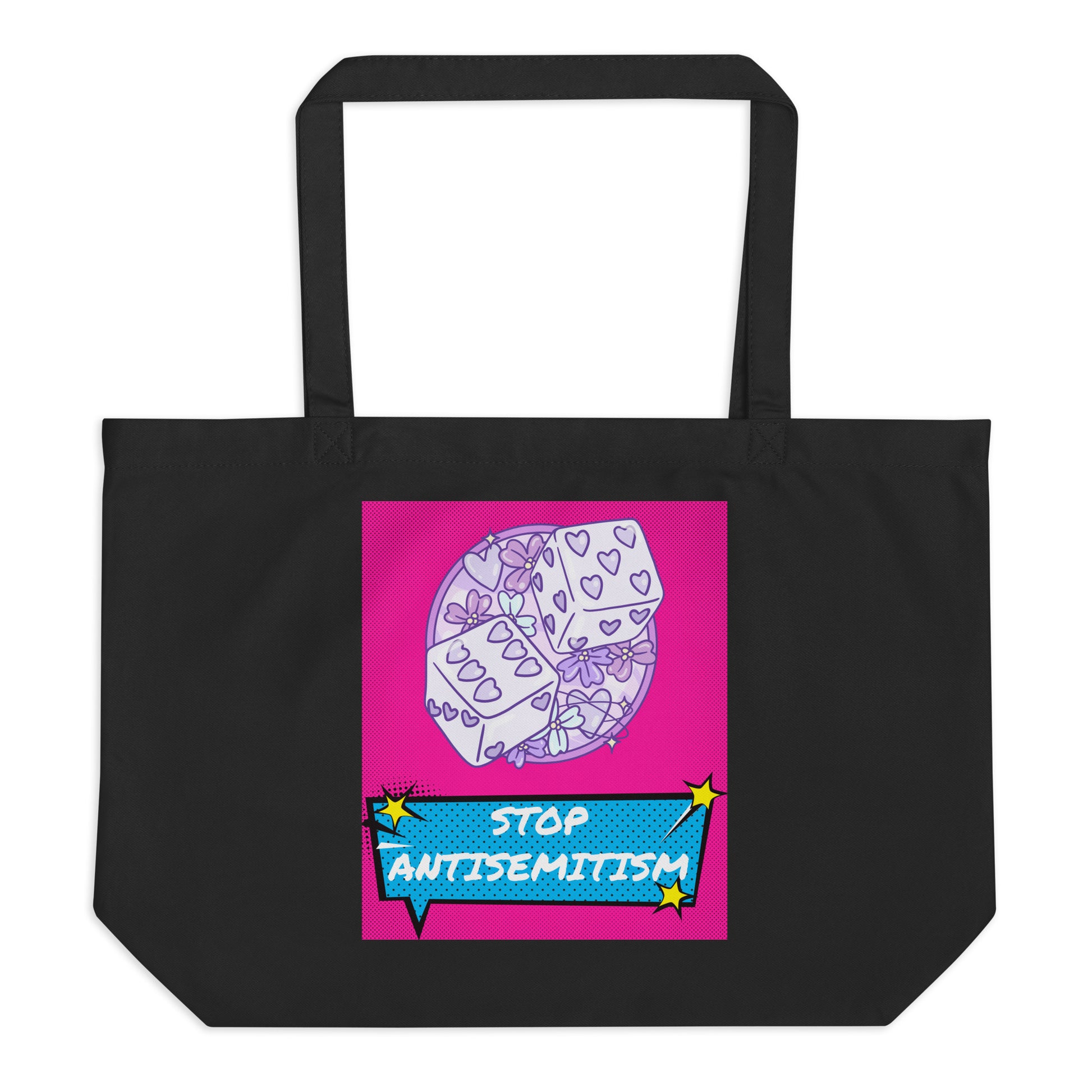 Pop Art Style | Antisemitism | Large Organic Tote Bag