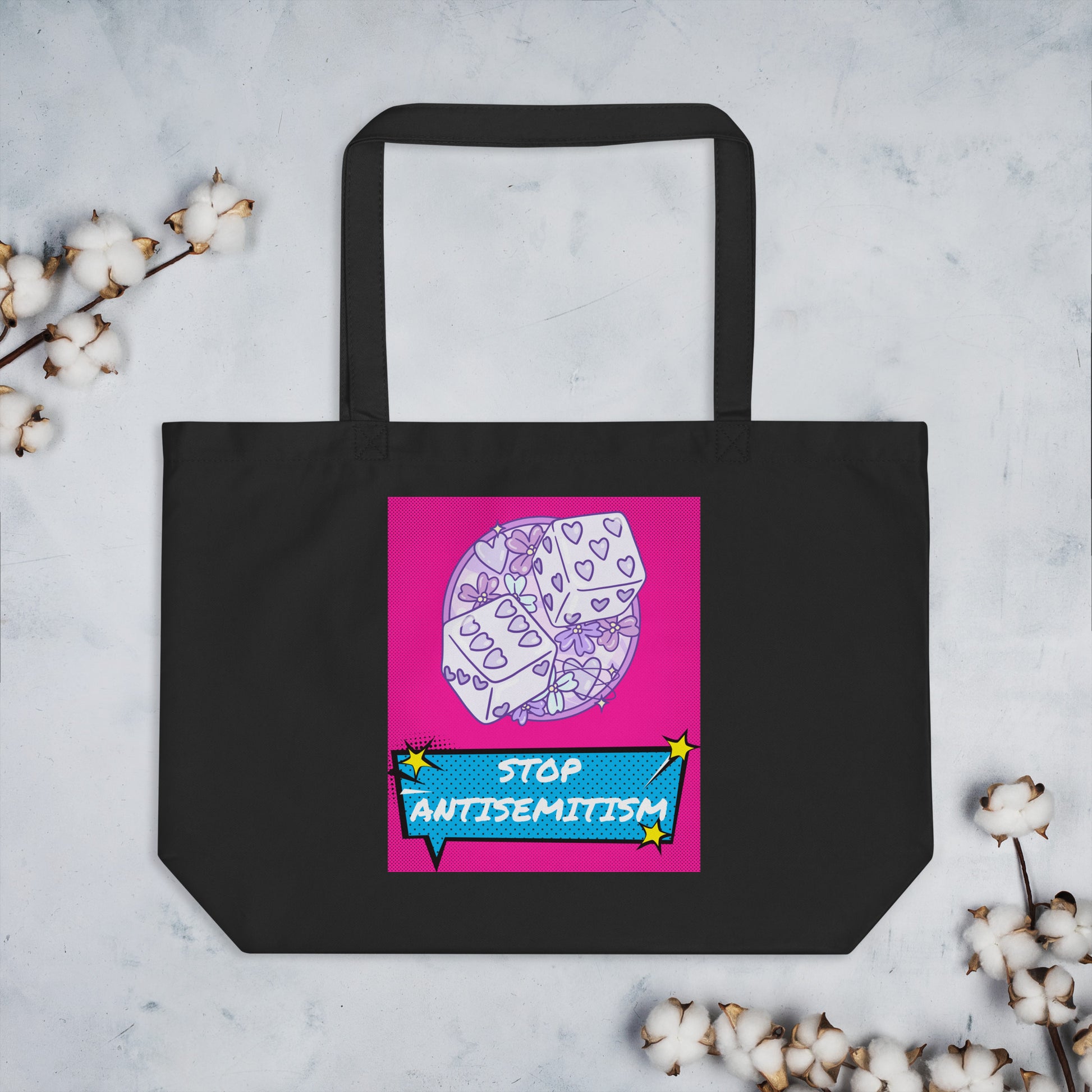 Pop Art Style | Antisemitism | Large Organic Tote Bag