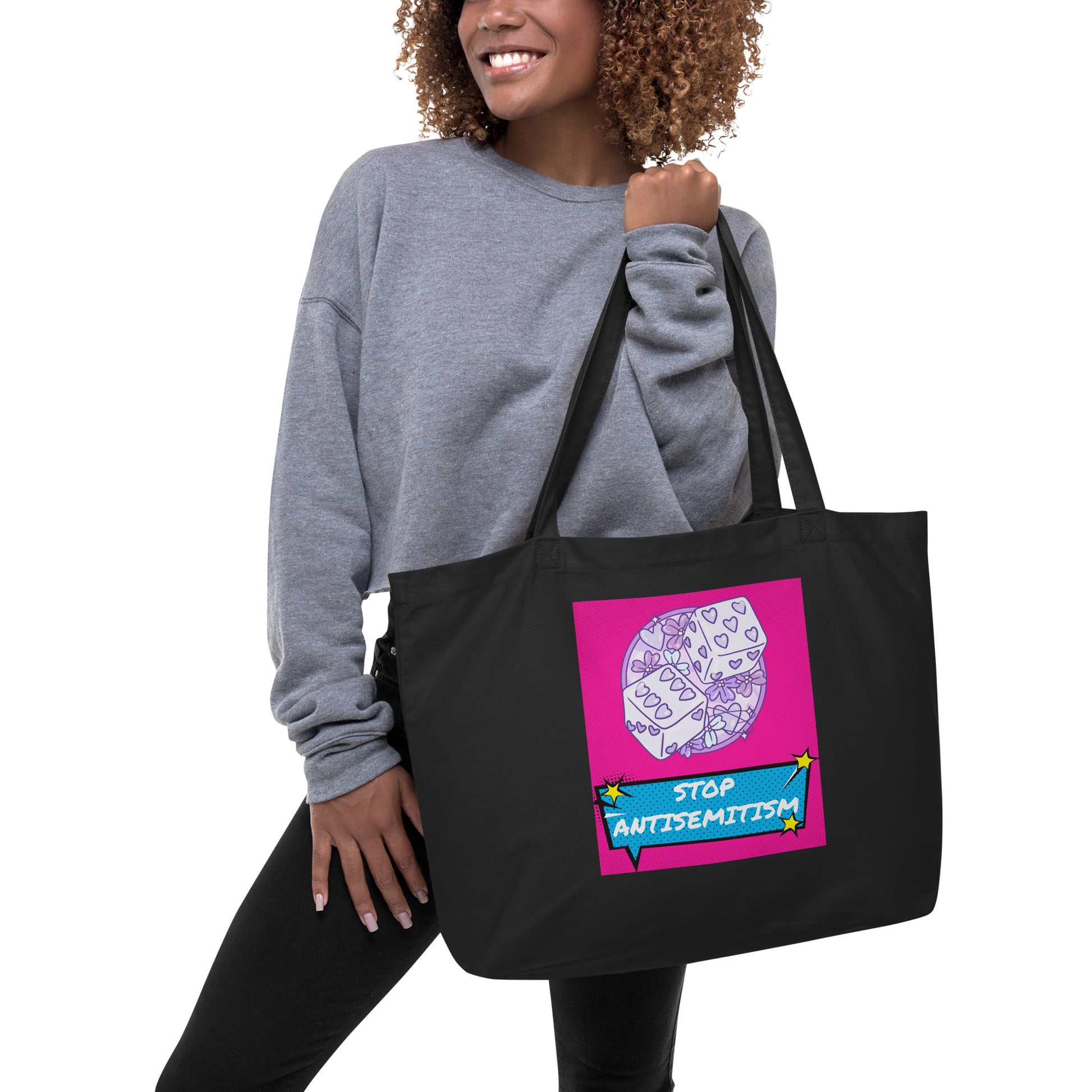 Pop Art Style | Antisemitism | Large Organic Tote Bag