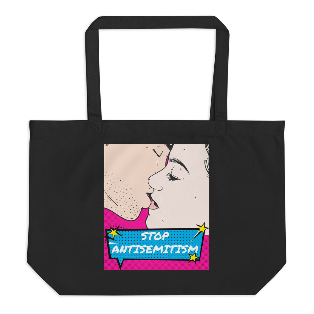 Pop Art Style | Antisemitism | Large Organic Tote Bag Jouparty