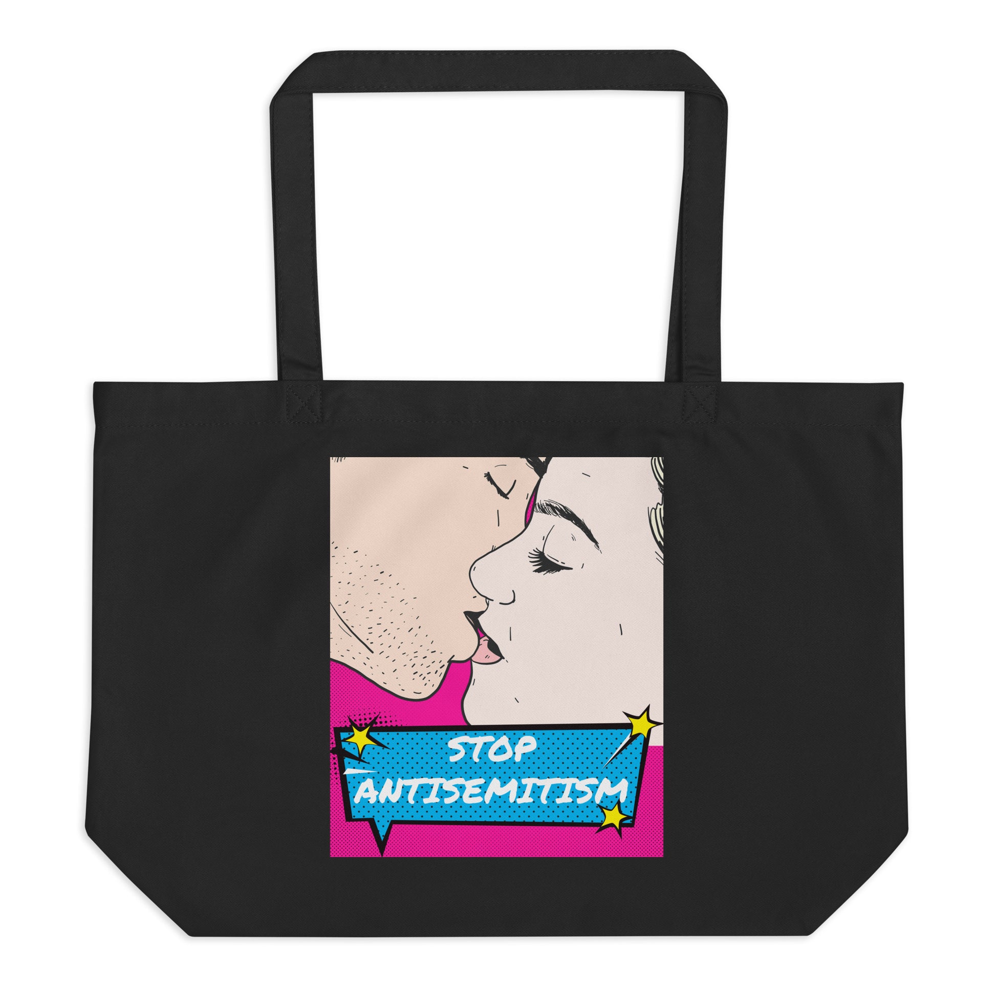 Pop Art Style | Antisemitism | Large Organic Tote Bag Jouparty