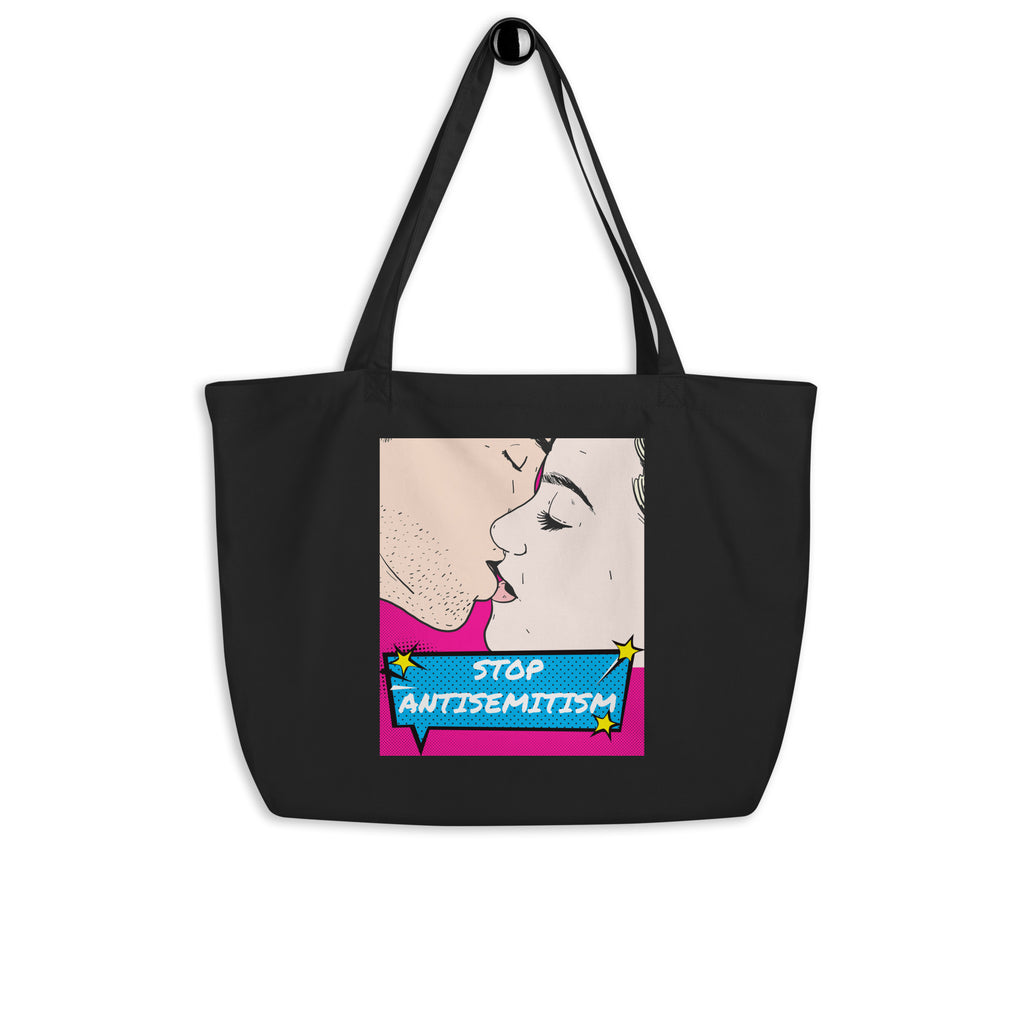 Pop Art Style | Antisemitism | Large Organic Tote Bag Jouparty