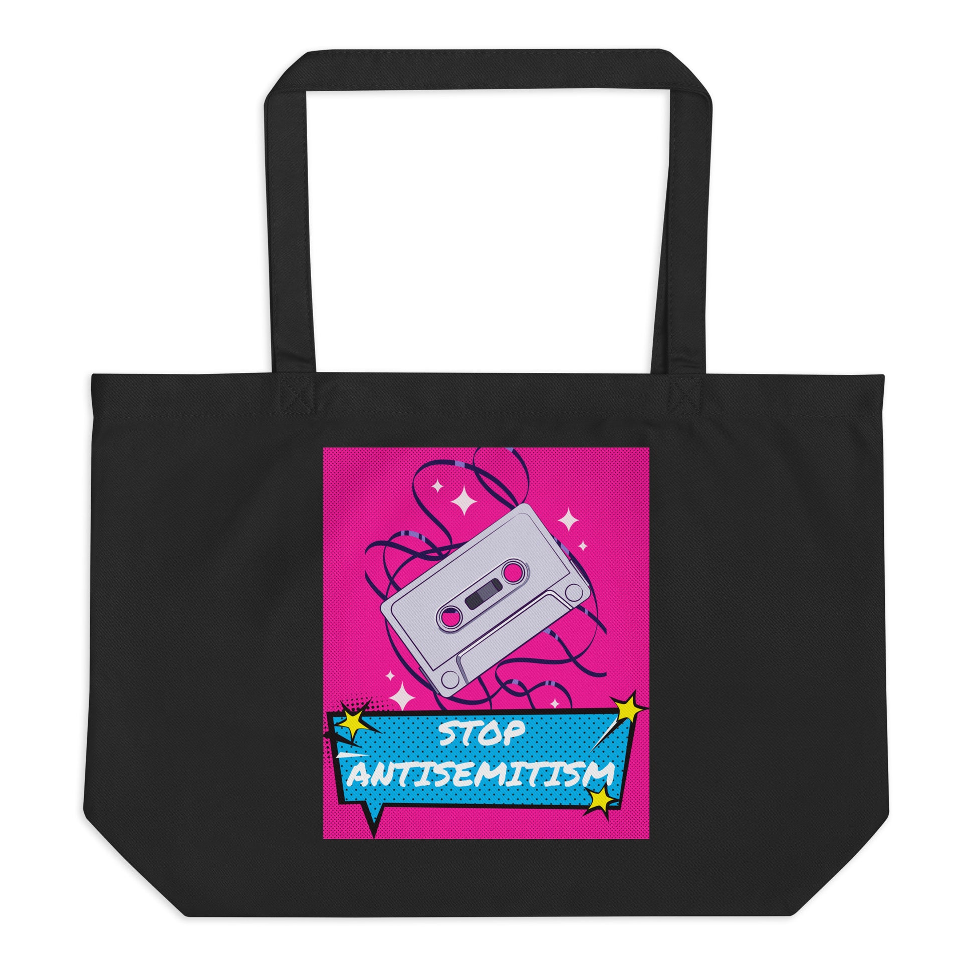 Pop Art Style | Antisemitism | Large Organic Tote Bag Jouparty