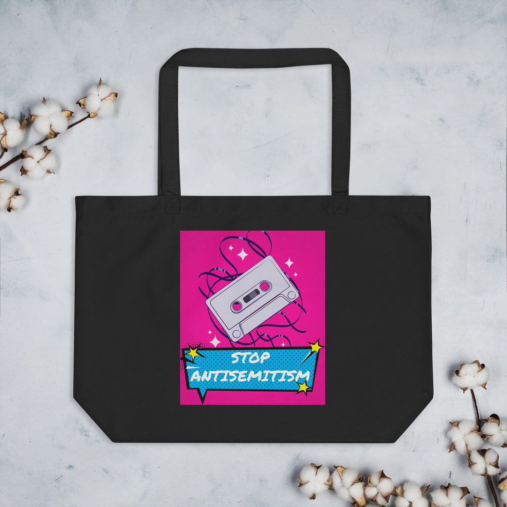 Pop Art Style | Antisemitism | Large Organic Tote Bag Jouparty