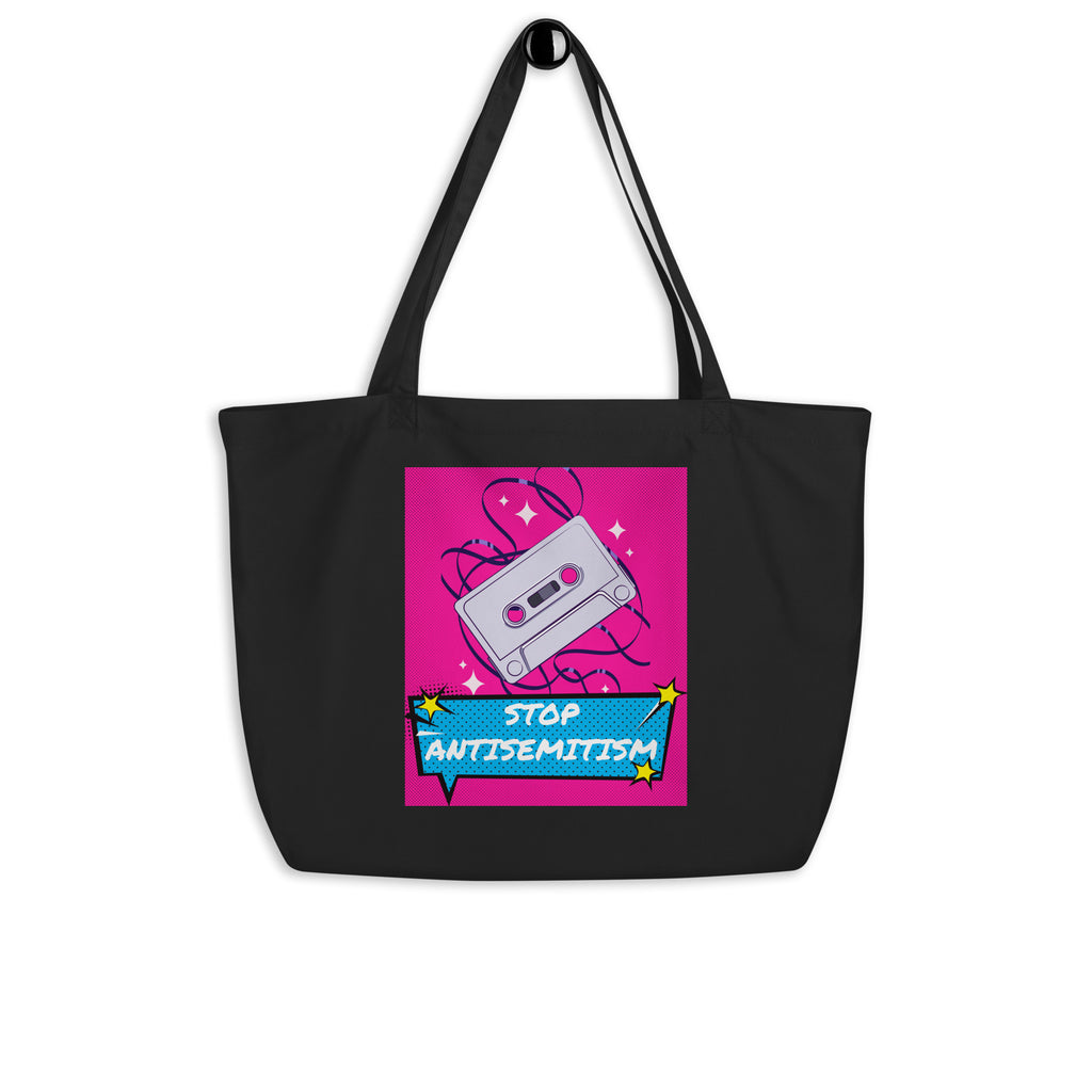 Pop Art Style | Antisemitism | Large Organic Tote Bag Jouparty