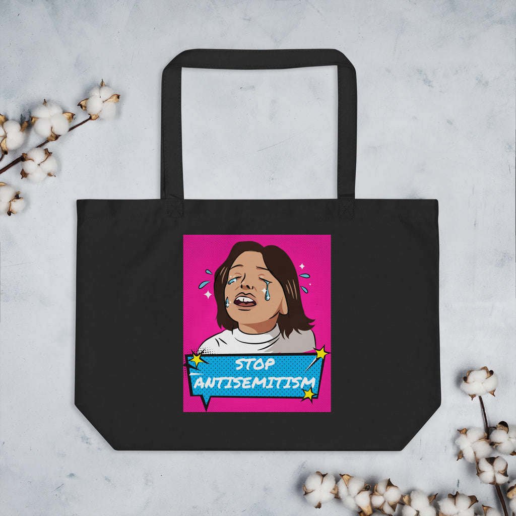 Pop Art Style | Antisemitism | Large Organic Tote Bag Jouparty