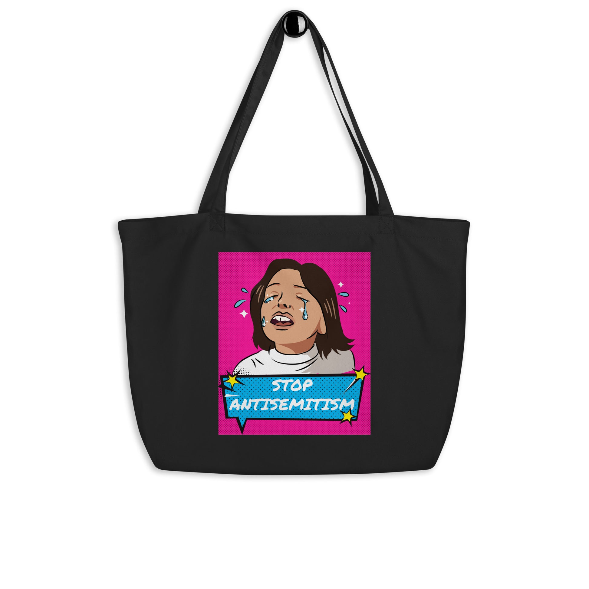 Pop Art Style | Antisemitism | Large Organic Tote Bag Jouparty