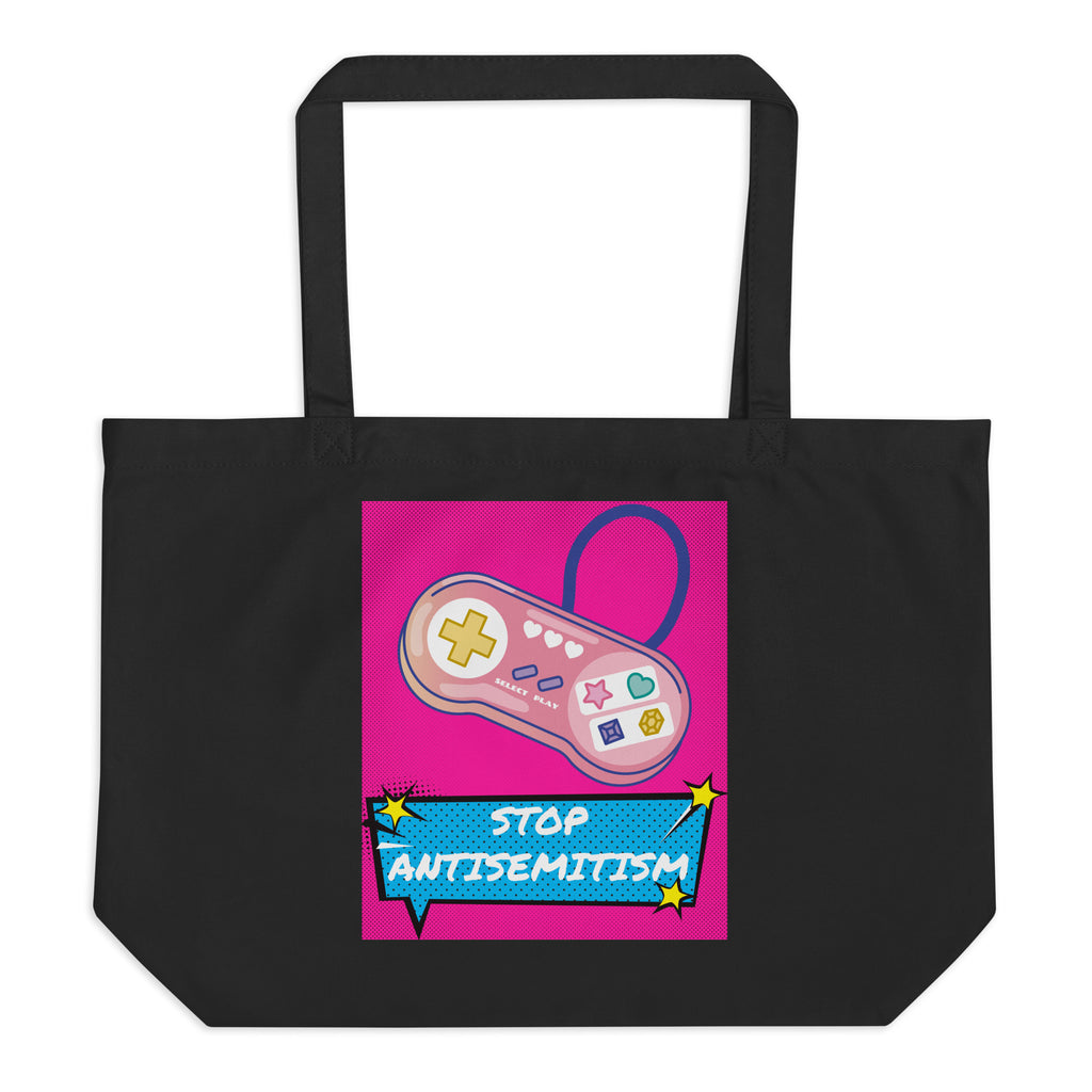 Pop Art Style | Antisemitism | Large Organic Tote Bag Jouparty