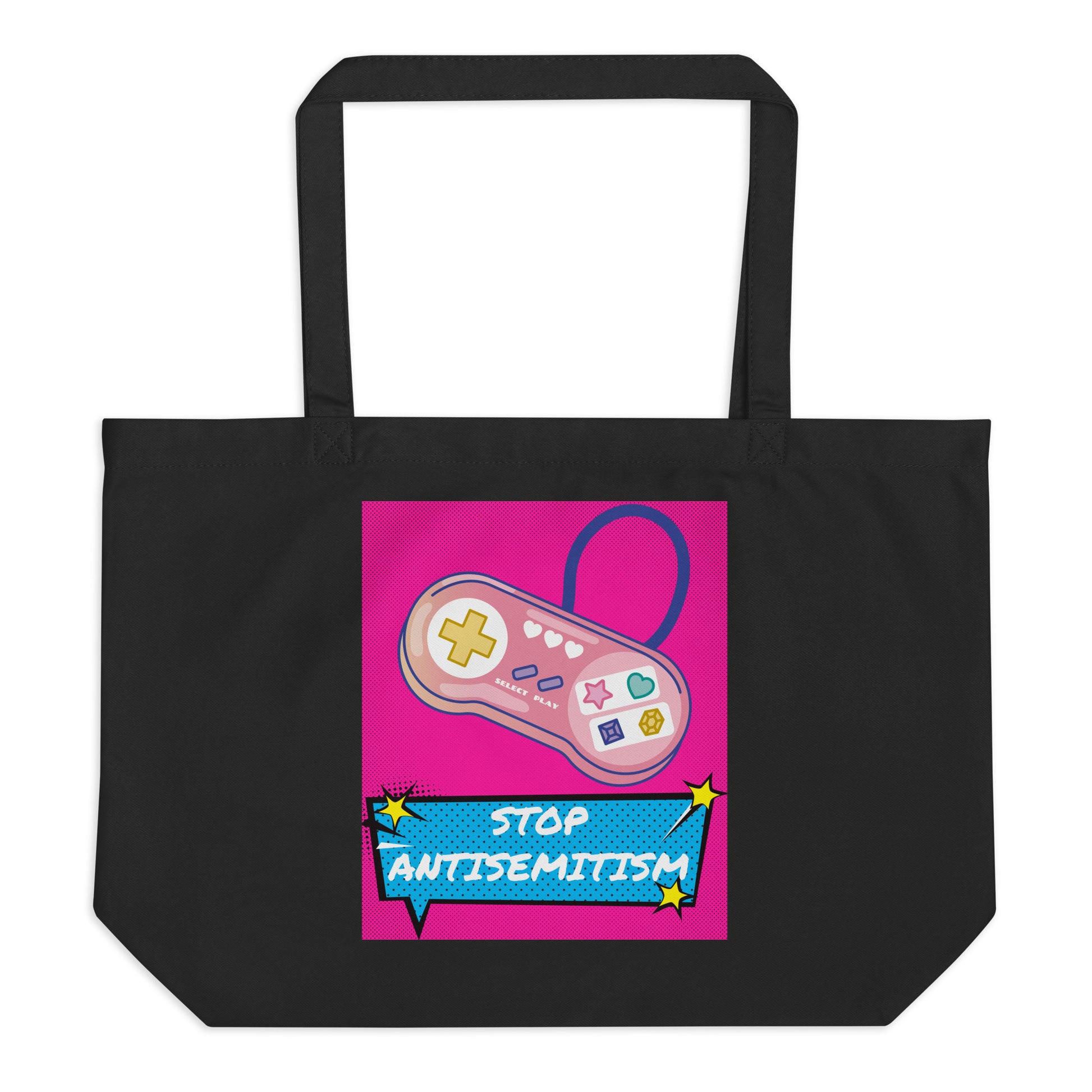Pop Art Style | Antisemitism | Large Organic Tote Bag Jouparty