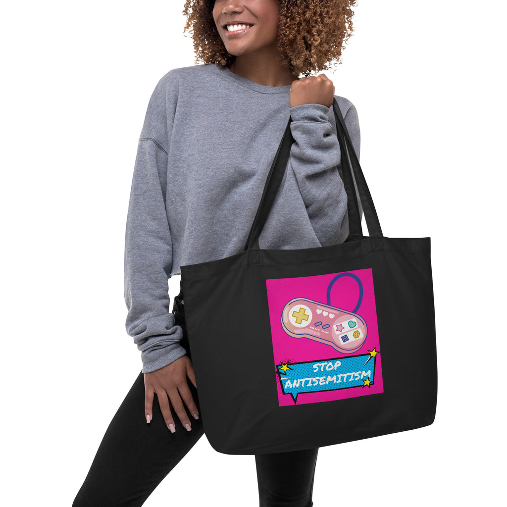 Pop Art Style | Antisemitism | Large Organic Tote Bag Jouparty