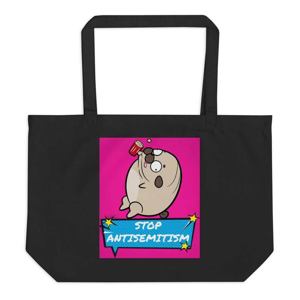 Pop Art Style | Antisemitism | Large Organic Tote Bag Jouparty