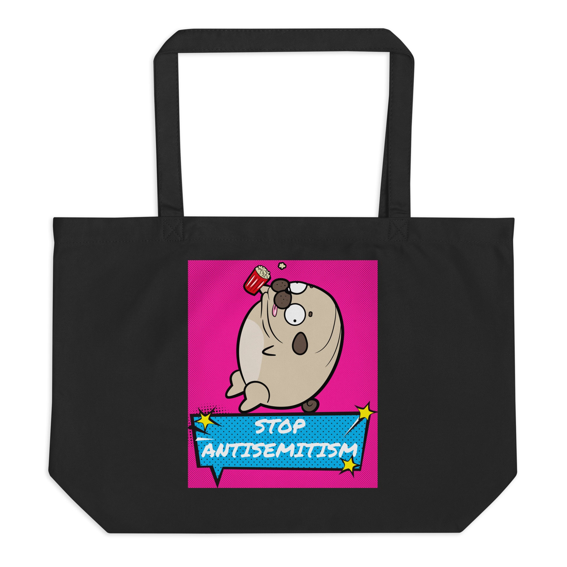 Pop Art Style | Antisemitism | Large Organic Tote Bag Jouparty