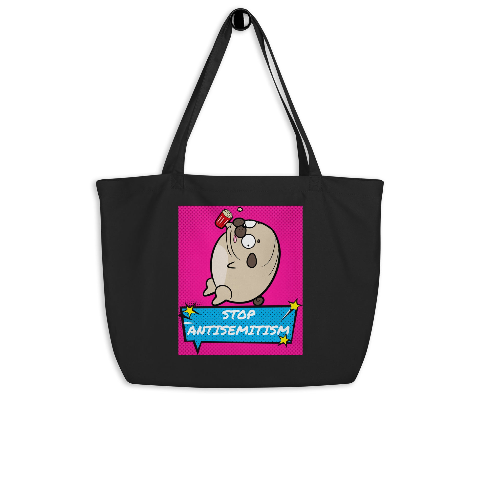 Pop Art Style | Antisemitism | Large Organic Tote Bag Jouparty