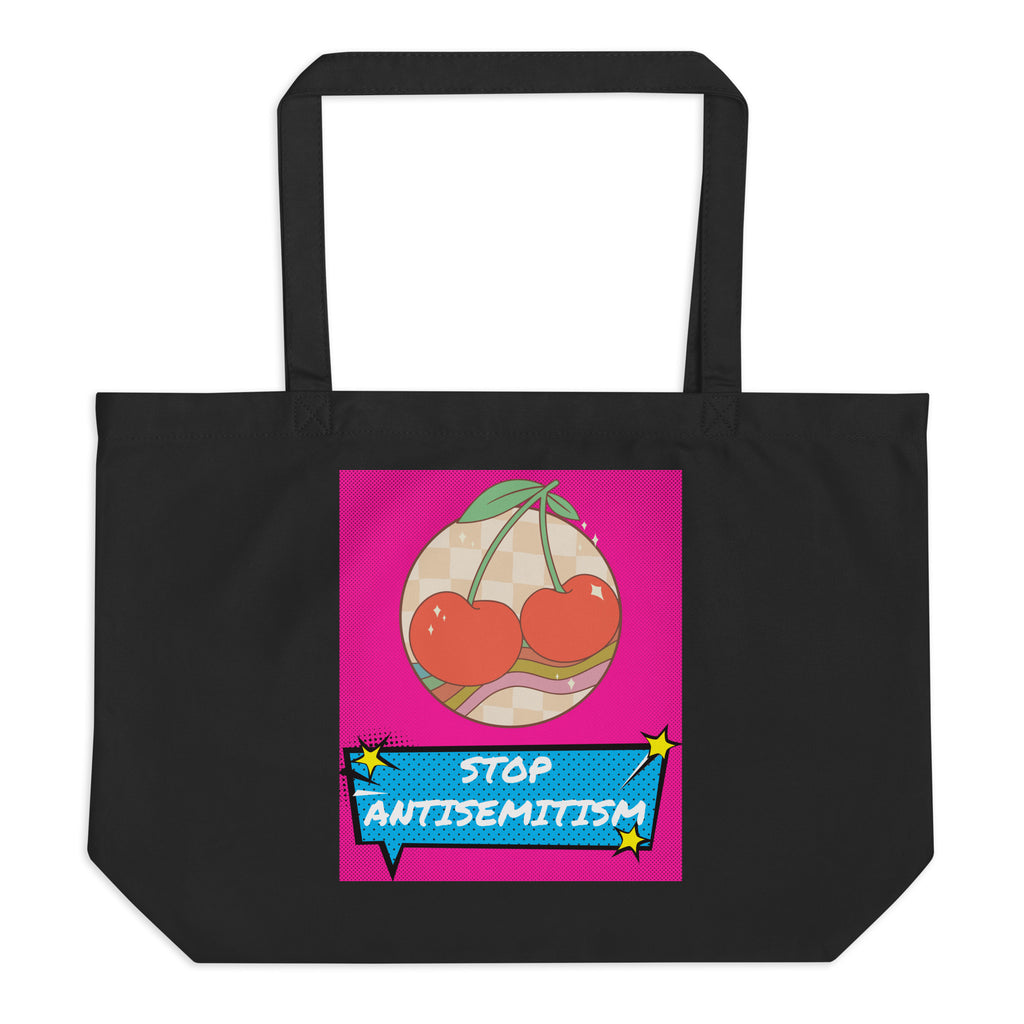 Pop Art Style | Antisemitism | Large Organic Tote Bag Jouparty